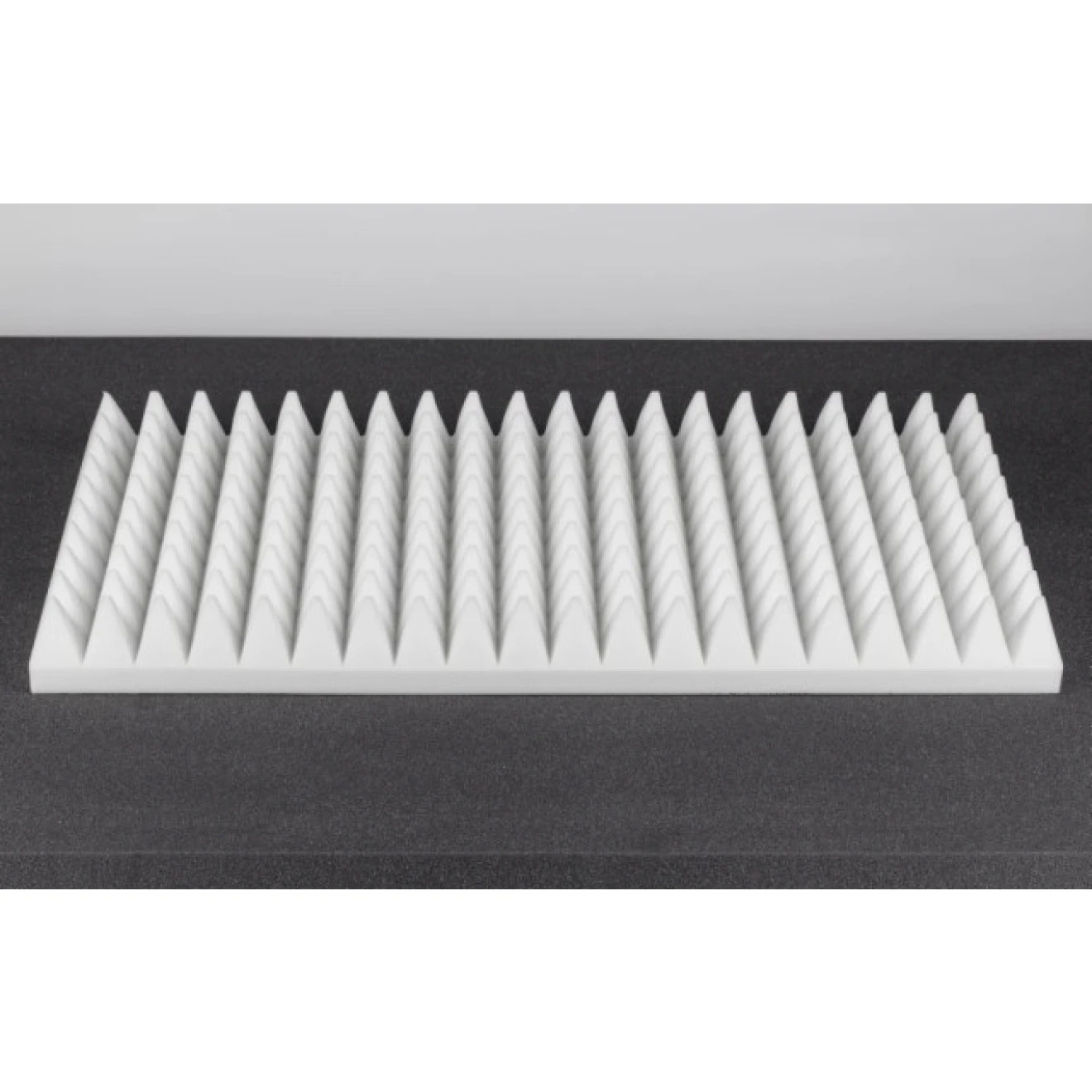 Pyramidenschaumstoff Aus Basotect 100cm X 50cm X 7cm, Weiss 4 Pyramidenschaumstoff Aus Basotect 100cm X 50cm X 7cm, Weiss – Bild 2