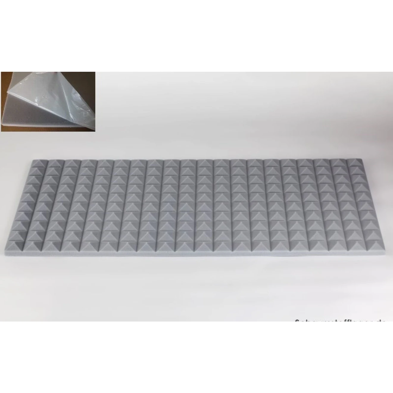 Pyramidenschaumstoff Aus Basotect G+ 100cm X 50cm X 3cm,hellgrau,klebend 4 Pyramidenschaumstoff Aus Basotect G+ 100cm X 50cm X 3cm,hellgrau,klebend – Bild 2