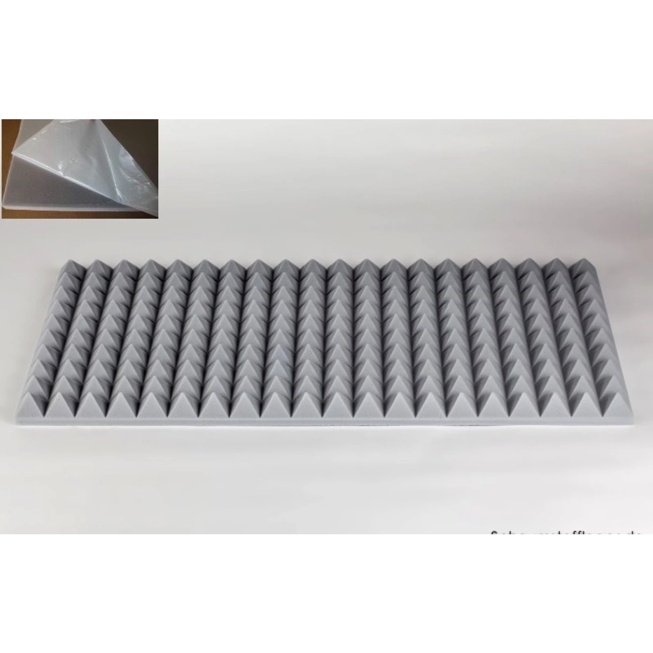 Pyramidenschaumstoff Aus Basotect G+ 100cm X 50cm X 5cm,hellgrau,klebend 4 Pyramidenschaumstoff Aus Basotect G+ 100cm X 50cm X 5cm,hellgrau,klebend – Bild 2