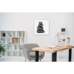 Akustikbild Graue Steine Im Gleichgewicht -Heimgebrauch Schaumstoffprodukte Geschäft akustikbild 21 Zimmer1 1