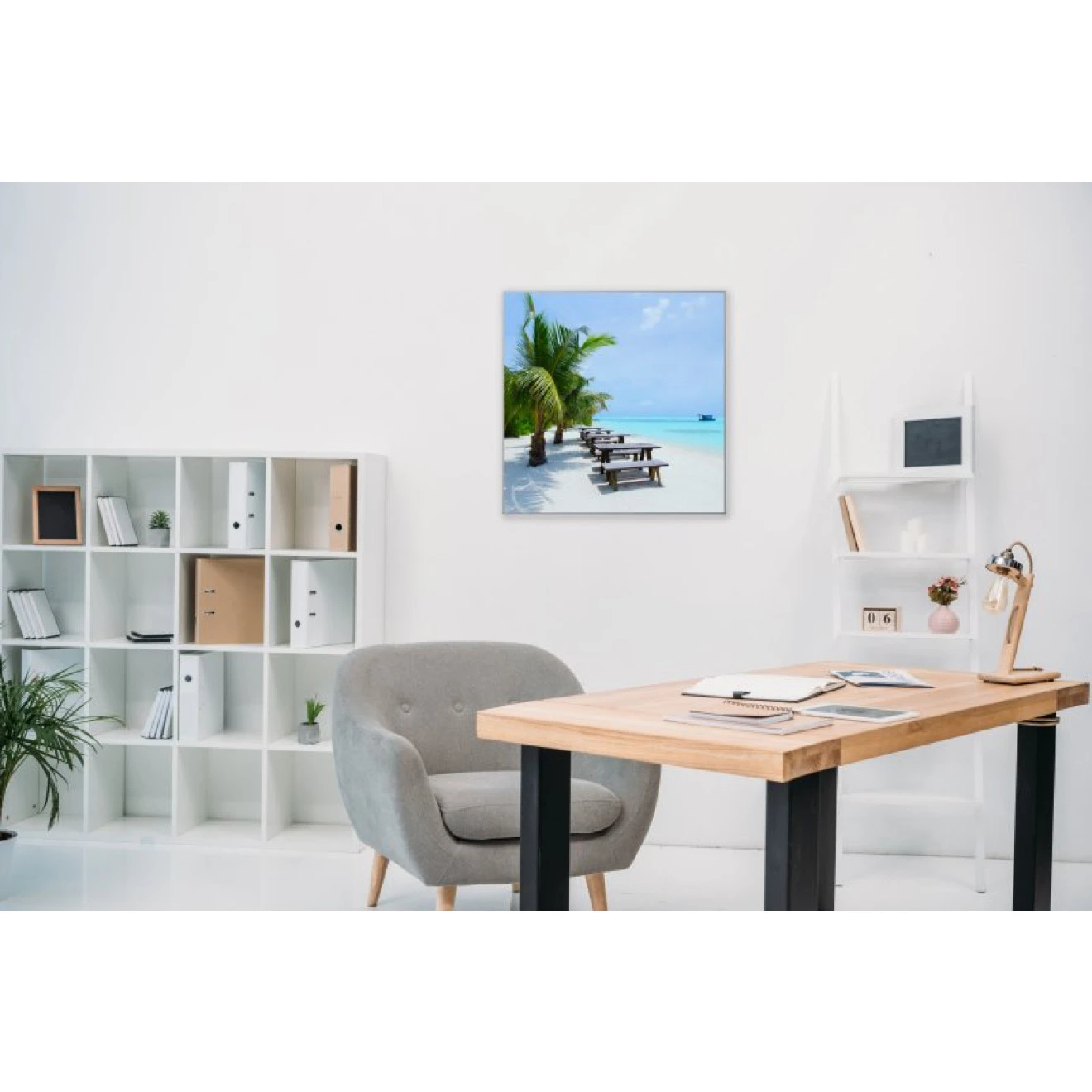 Akustikbild Bänke Unter Palmen Am Strand 5 Akustikbild Bänke Unter Palmen Am Strand – Bild 3
