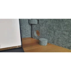 Lärmschutz Am Schreibtisch - Komplettsatz, Größe Variierbar 60 X 60 X 60cm PET-Vlies Hellgrau -Heimgebrauch Schaumstoffprodukte Geschäft pet vlies officesystem5
