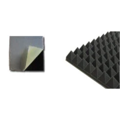 Akustik Pyramidenschaumstoff MicroPor 100 X 50 X 5cm Anthrazit Klebend - Schaumstoff In Bestqualität -Heimgebrauch Schaumstoffprodukte Geschäft pyramidenschaumstoff schwarz klebend