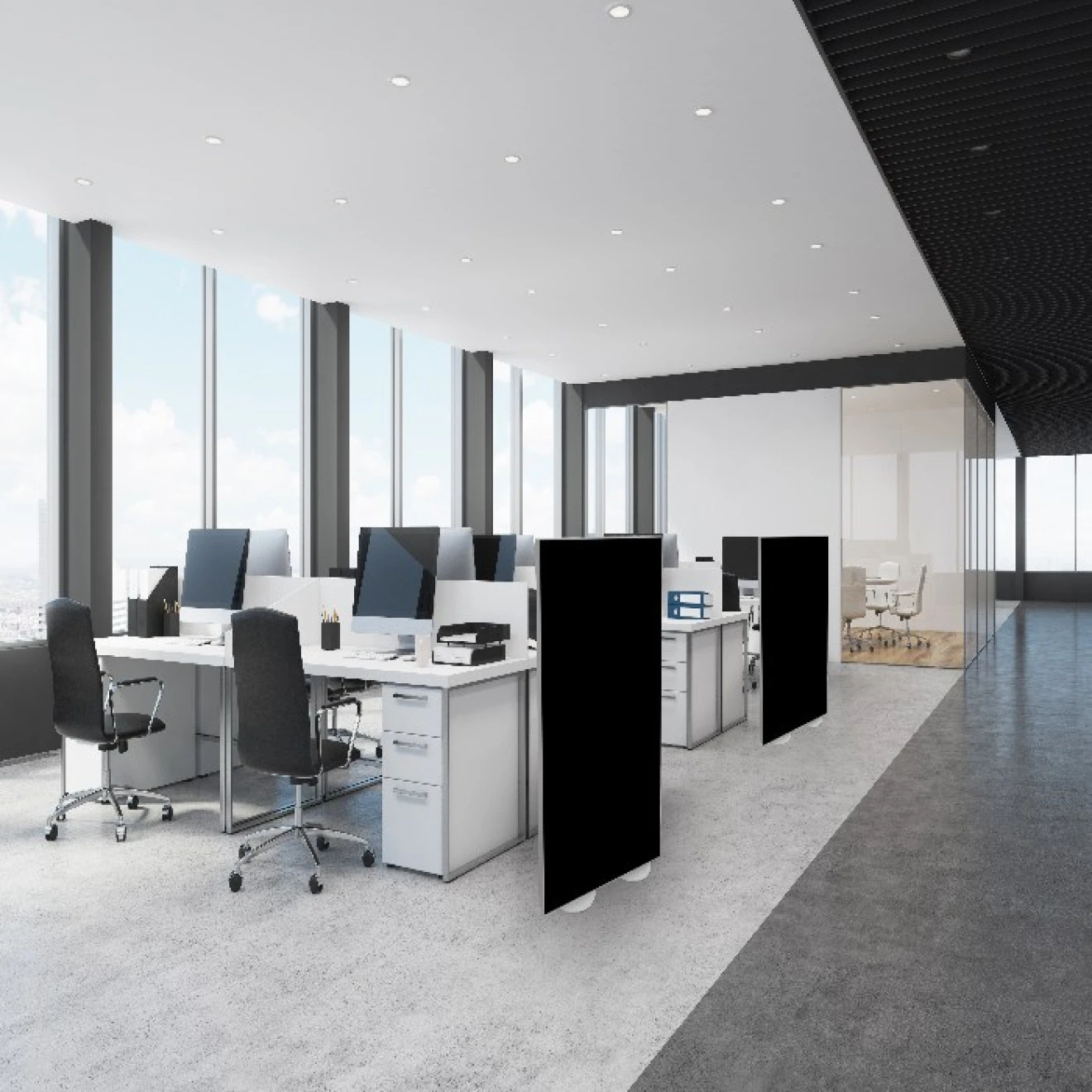 Raumtrenner Bzw. Stellwand 160cm X 100cm PG1 Schwarz 5 Raumtrenner Bzw. Stellwand 160cm X 100cm PG1 Schwarz – Bild 3