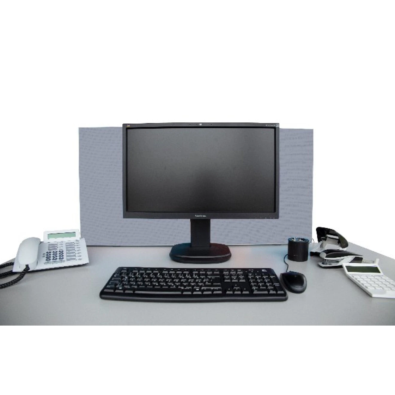 Tischabtrennung 100cm X 50cm X 4,5cm Inkl. Alurahmen - Camira® Stoff YS173 4 Tischabtrennung 100cm X 50cm X 4,5cm Inkl. Alurahmen - Camira® Stoff YS173 – Bild 2