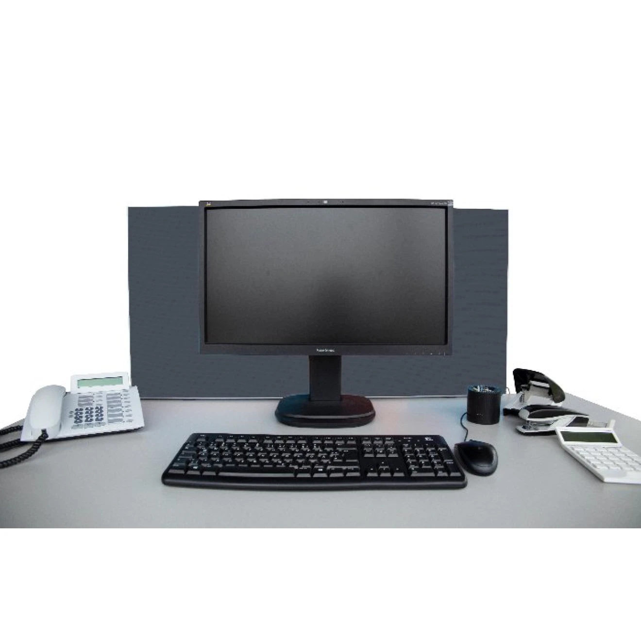 Tischabtrennung 100cm X 50cm X 4,5cm Inkl. Alurahmen - Camira® Stoff YS171 4 Tischabtrennung 100cm X 50cm X 4,5cm Inkl. Alurahmen - Camira® Stoff YS171 – Bild 2