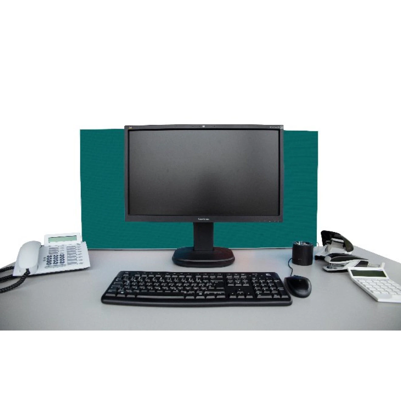 Tischabtrennung 100cm X 50cm X 4,5cm Inkl. Alurahmen - Camira® Stoff YS160 4 Tischabtrennung 100cm X 50cm X 4,5cm Inkl. Alurahmen - Camira® Stoff YS160 – Bild 2