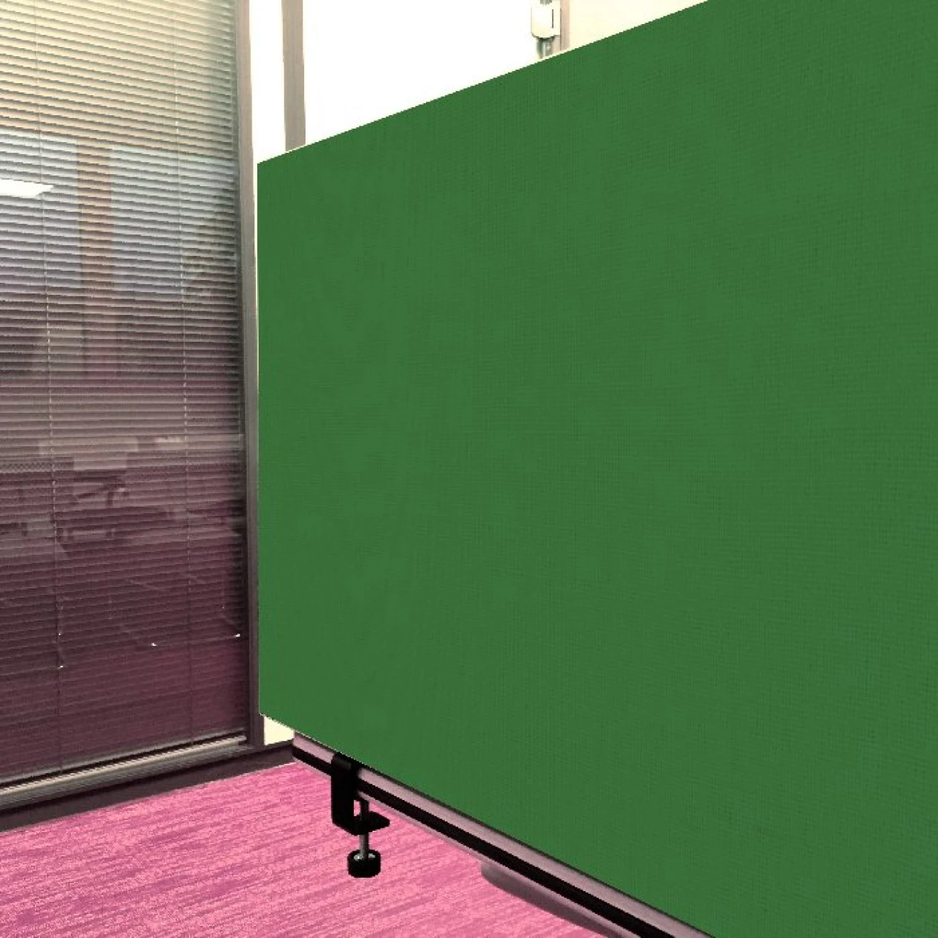 Tischabtrennung 100cm X 50cm X 4,5cm Inkl. Alurahmen - Camira® Stoff YS159 5 Tischabtrennung 100cm X 50cm X 4,5cm Inkl. Alurahmen - Camira® Stoff YS159 – Bild 3