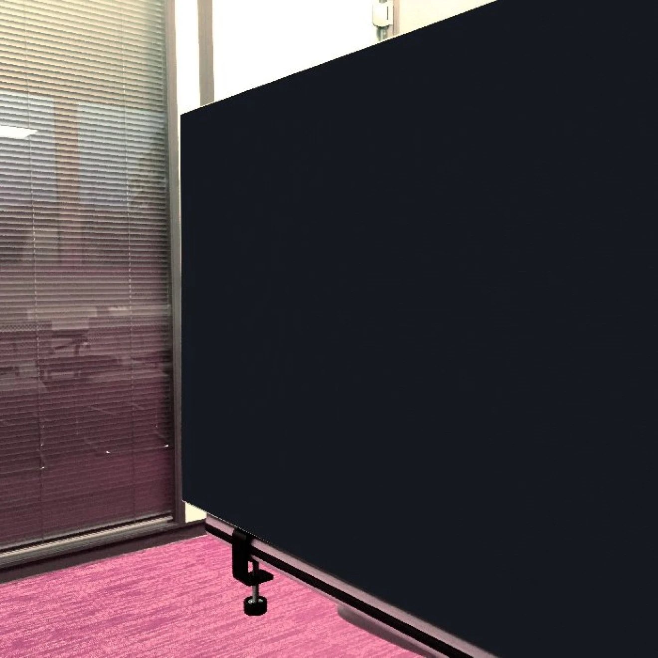 Tischabtrennung 100cm X 50cm X 4,5cm Inkl. Alurahmen - Camira® Stoff YS145 5 Tischabtrennung 100cm X 50cm X 4,5cm Inkl. Alurahmen - Camira® Stoff YS145 – Bild 3