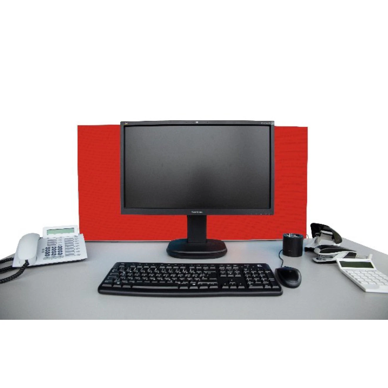 Tischabtrennung 100cm X 50cm X 4,5cm Inkl. Alurahmen - Camira® Stoff YS105 4 Tischabtrennung 100cm X 50cm X 4,5cm Inkl. Alurahmen - Camira® Stoff YS105 – Bild 2