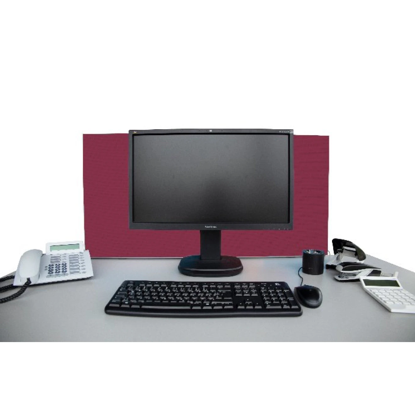 Tischabtrennung 100cm X 50cm X 4,5cm Inkl. Alurahmen - Camira® Stoff YS101 4 Tischabtrennung 100cm X 50cm X 4,5cm Inkl. Alurahmen - Camira® Stoff YS101 – Bild 2