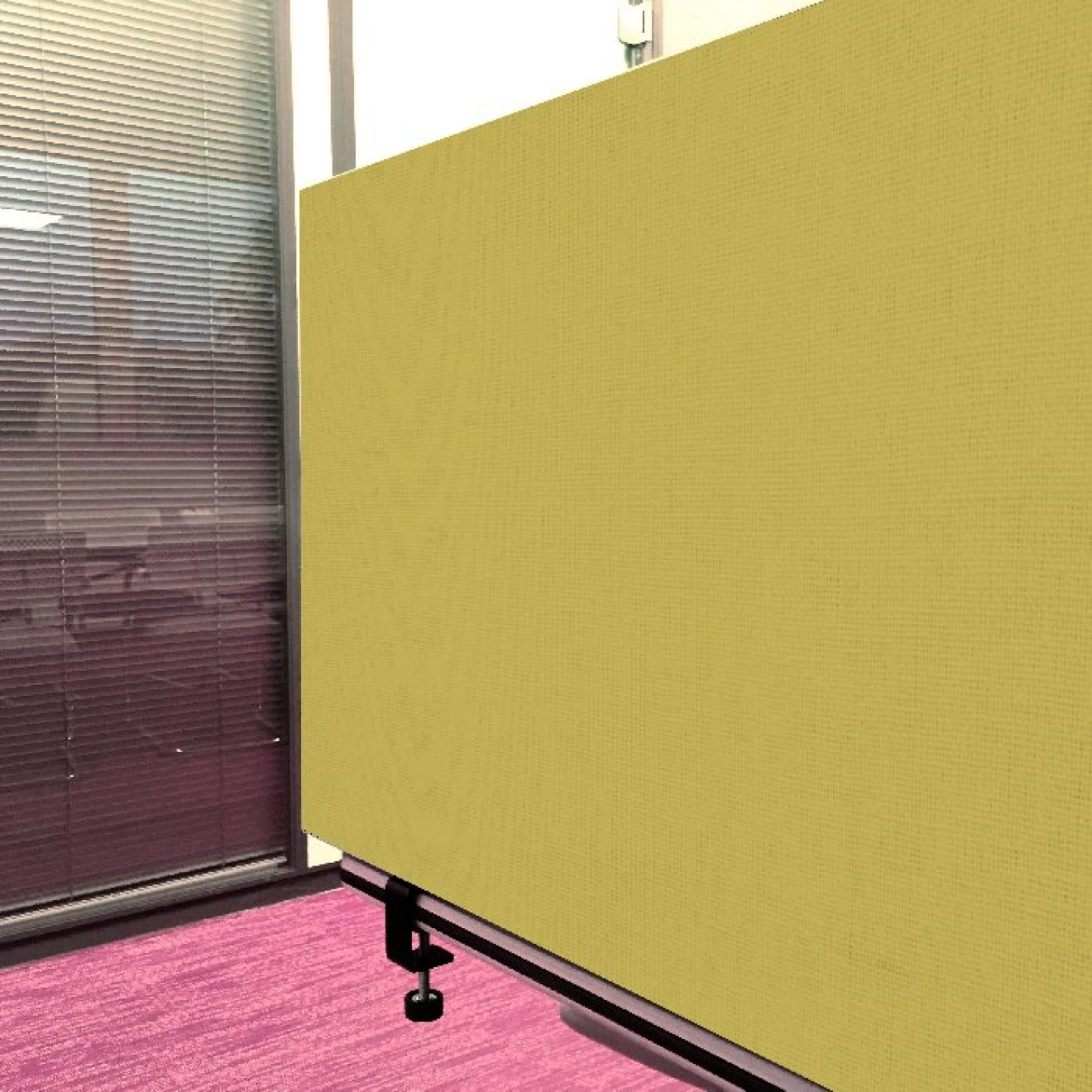 Tischabtrennung 100cm X 50cm X 4,5cm Inkl. Alurahmen - Camira® Stoff YS096 5 Tischabtrennung 100cm X 50cm X 4,5cm Inkl. Alurahmen - Camira® Stoff YS096 – Bild 3