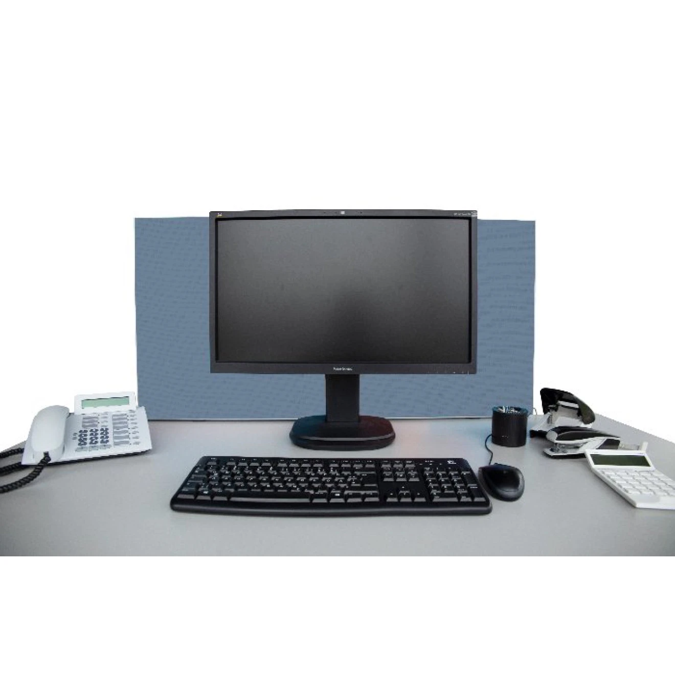 Tischabtrennung 100cm X 50cm X 4,5cm Inkl. Alurahmen - Camira® Stoff YS095 4 Tischabtrennung 100cm X 50cm X 4,5cm Inkl. Alurahmen - Camira® Stoff YS095 – Bild 2