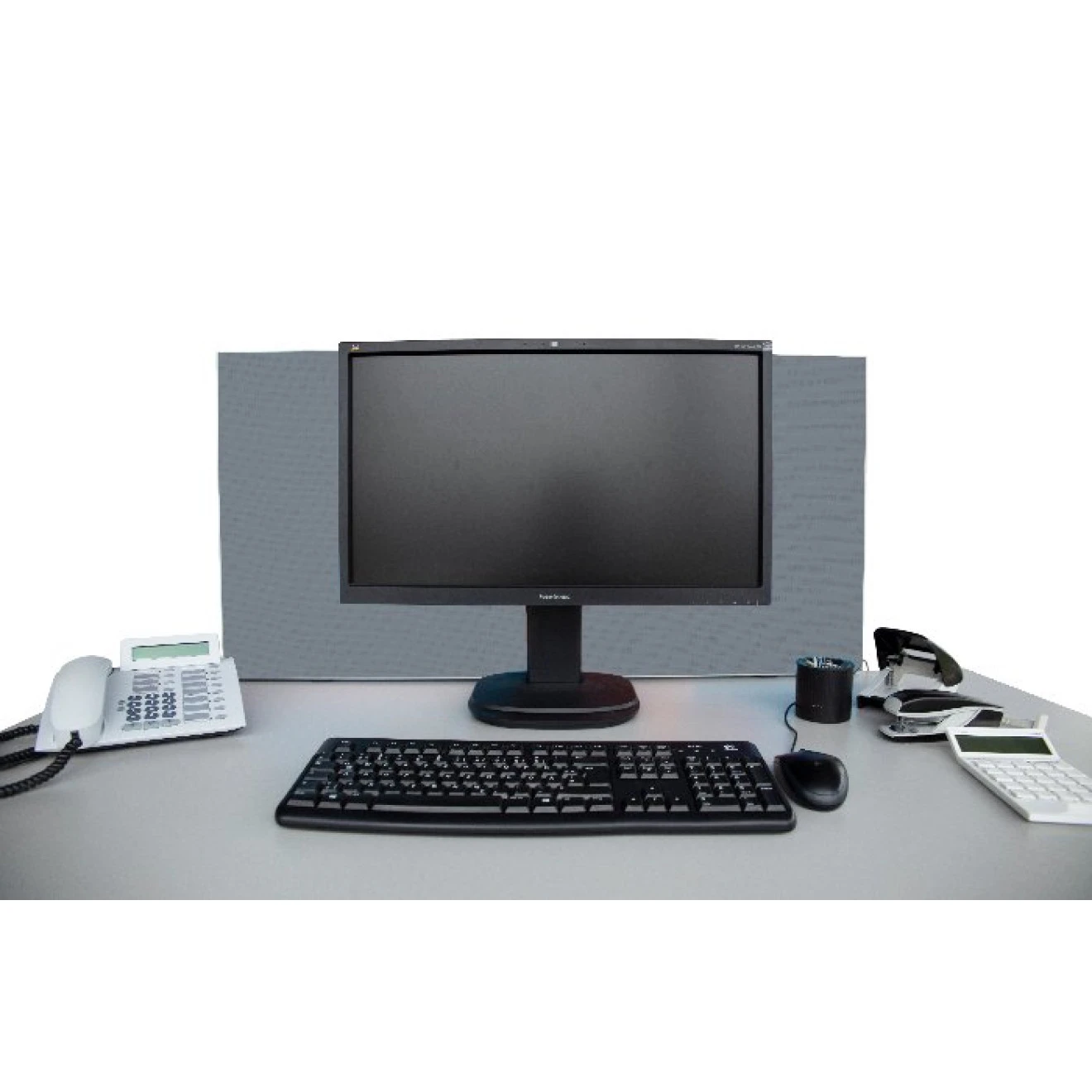 Tischabtrennung 100cm X 50cm X 4,5cm Inkl. Alurahmen - Camira® Stoff YS094 3 Tischabtrennung 100cm X 50cm X 4,5cm Inkl. Alurahmen - Camira® Stoff YS094 – Bild 2