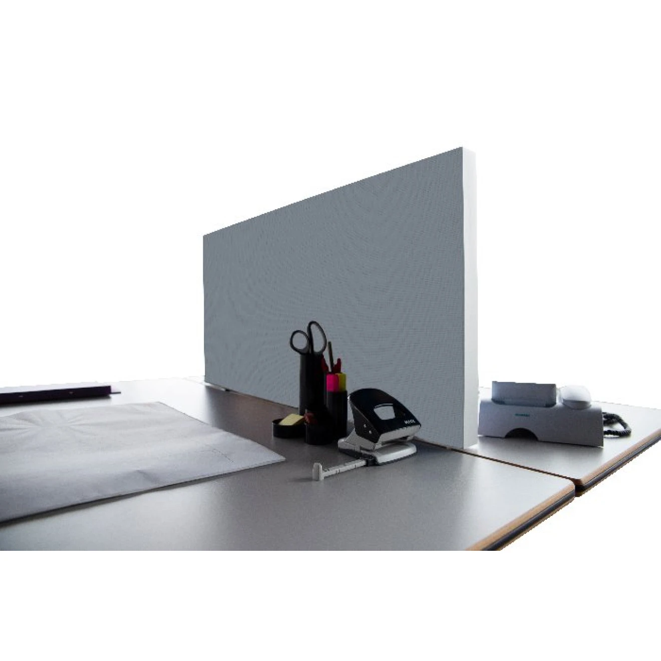 Tischabtrennung 100cm X 50cm X 4,5cm Inkl. Alurahmen - Camira® Stoff YS094 2 Tischabtrennung 100cm X 50cm X 4,5cm Inkl. Alurahmen - Camira® Stoff YS094