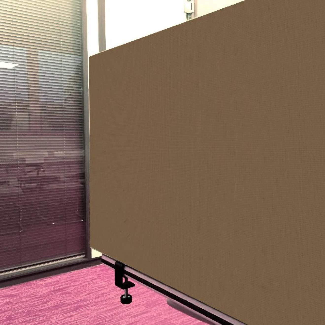 Tischabtrennung 100cm X 50cm X 4,5cm Inkl. Alurahmen - Camira® Stoff YS091 5 Tischabtrennung 100cm X 50cm X 4,5cm Inkl. Alurahmen - Camira® Stoff YS091 – Bild 3