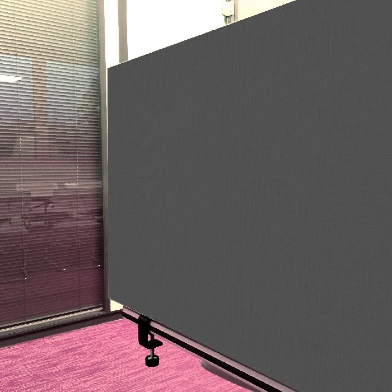 Tischabtrennung 100cm X 50cm X 4,5cm Inkl. Alurahmen - Camira® Stoff YS081 5 Tischabtrennung 100cm X 50cm X 4,5cm Inkl. Alurahmen - Camira® Stoff YS081 – Bild 3