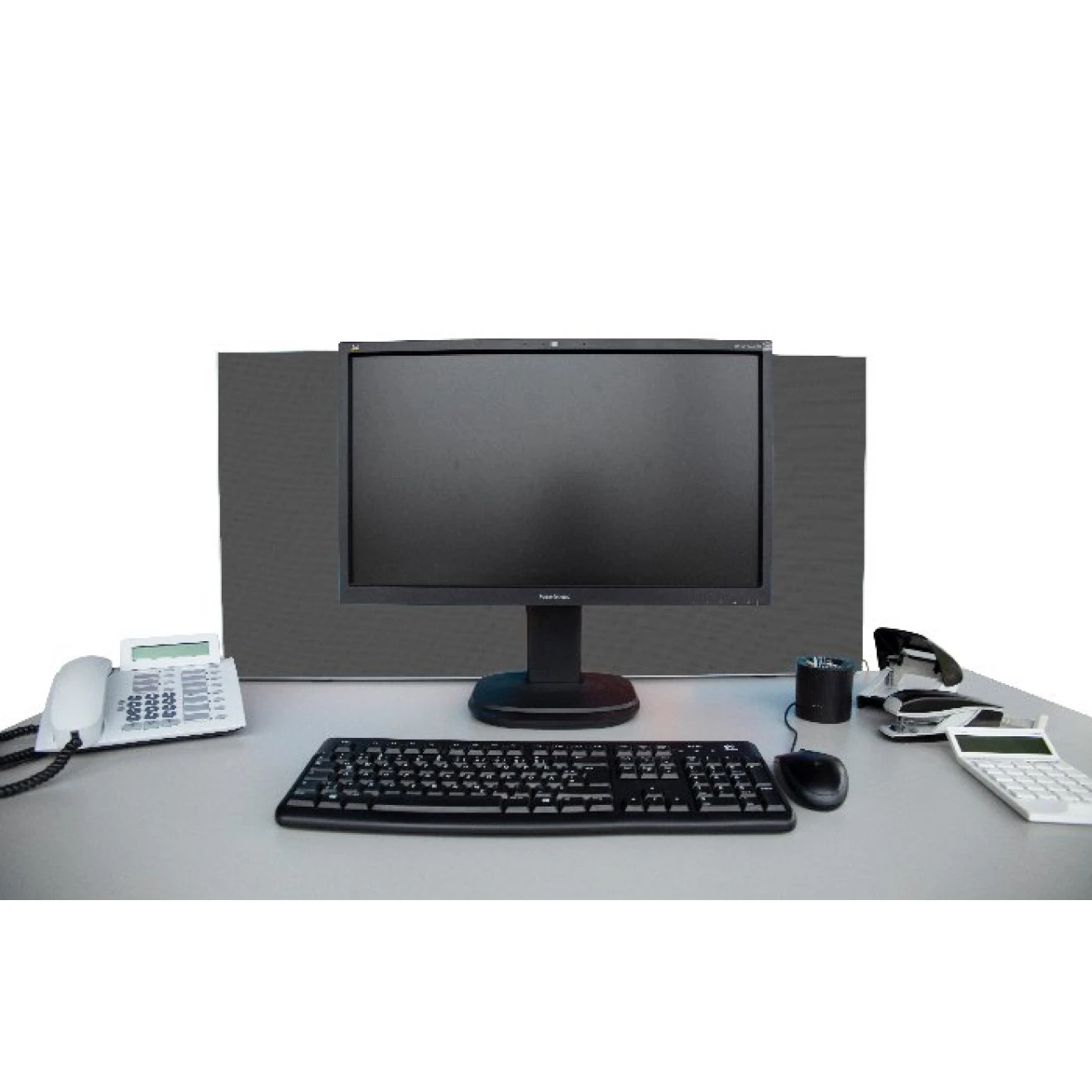 Tischabtrennung 100cm X 50cm X 4,5cm Inkl. Alurahmen - Camira® Stoff YS081 4 Tischabtrennung 100cm X 50cm X 4,5cm Inkl. Alurahmen - Camira® Stoff YS081 – Bild 2