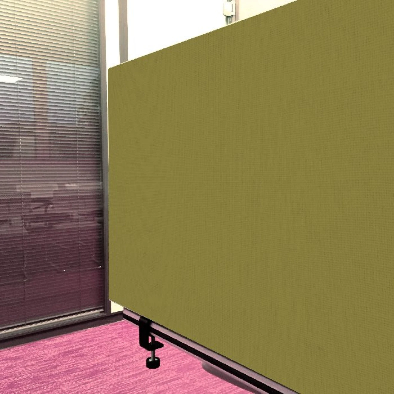 Tischabtrennung 100cm X 50cm X 4,5cm Inkl. Alurahmen - Camira® Stoff YS077 5 Tischabtrennung 100cm X 50cm X 4,5cm Inkl. Alurahmen - Camira® Stoff YS077 – Bild 3