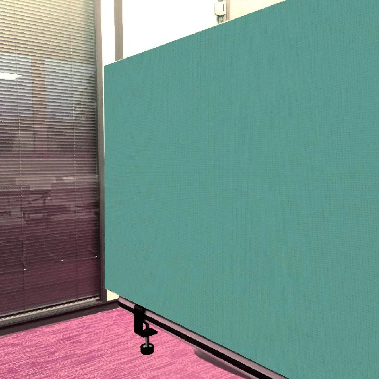 Tischabtrennung 100cm X 50cm X 4,5cm Inkl. Alurahmen - Camira® Stoff YS074 5 Tischabtrennung 100cm X 50cm X 4,5cm Inkl. Alurahmen - Camira® Stoff YS074 – Bild 3