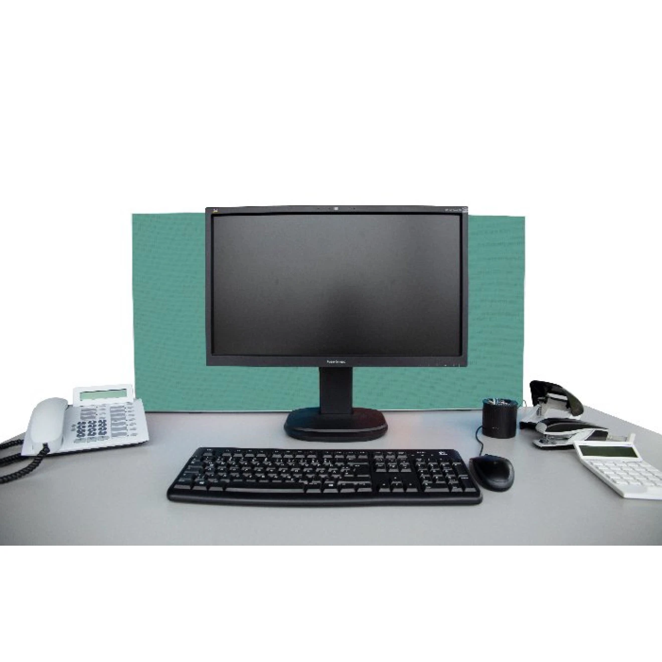 Tischabtrennung 100cm X 50cm X 4,5cm Inkl. Alurahmen - Camira® Stoff YS074 4 Tischabtrennung 100cm X 50cm X 4,5cm Inkl. Alurahmen - Camira® Stoff YS074 – Bild 2