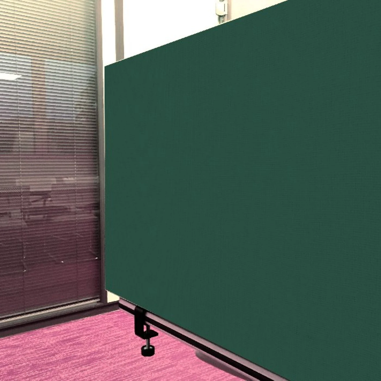 Tischabtrennung 100cm X 50cm X 4,5cm Inkl. Alurahmen - Camira® Stoff YS047 5 Tischabtrennung 100cm X 50cm X 4,5cm Inkl. Alurahmen - Camira® Stoff YS047 – Bild 3