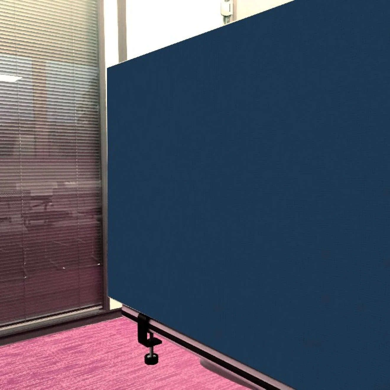 Tischabtrennung 100cm X 50cm X 4,5cm Inkl. Alurahmen - Camira® Stoff YS005 5 Tischabtrennung 100cm X 50cm X 4,5cm Inkl. Alurahmen - Camira® Stoff YS005 – Bild 3