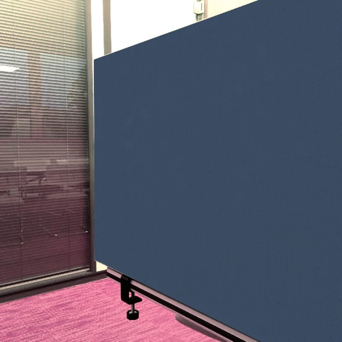 Tischabtrennung 100cm X 50cm X 4,5cm Inkl. Alurahmen - Camira® Stoff YS004 5 Tischabtrennung 100cm X 50cm X 4,5cm Inkl. Alurahmen - Camira® Stoff YS004 – Bild 3