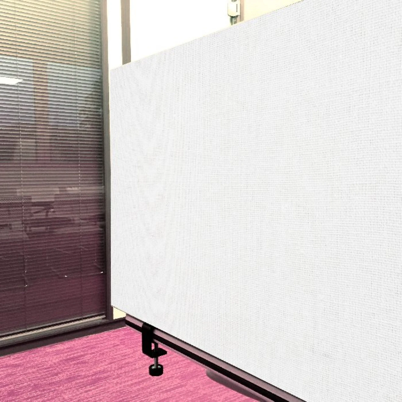 Tischabtrennung 100cm X 50cm X 4,5cm Inkl. Alurahmen - Stoff PG1 Weiss 5 Tischabtrennung 100cm X 50cm X 4,5cm Inkl. Alurahmen - Stoff PG1 Weiss – Bild 3