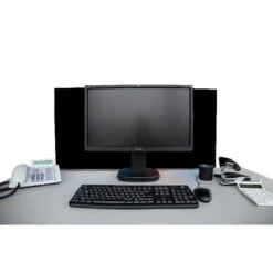 Tischabtrennung 100cm X 50cm X 4,5cm Inkl. Alurahmen - Stoff PG1 Schwarz -Heimgebrauch Schaumstoffprodukte Geschäft tischtrenner schreibtisch 499 Tischtrenner2 PG1 schwarz 1