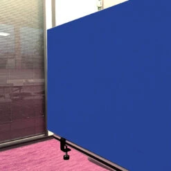 Tischabtrennung 100cm X 50cm X 4,5cm Inkl. Alurahmen - Stoff PG1 Blau -Heimgebrauch Schaumstoffprodukte Geschäft tischtrenner schreibtisch 503 Tischtrenner1 PG1 blau